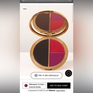 Brand new tarte parkave princess cream cheek palette mahogany to espresso